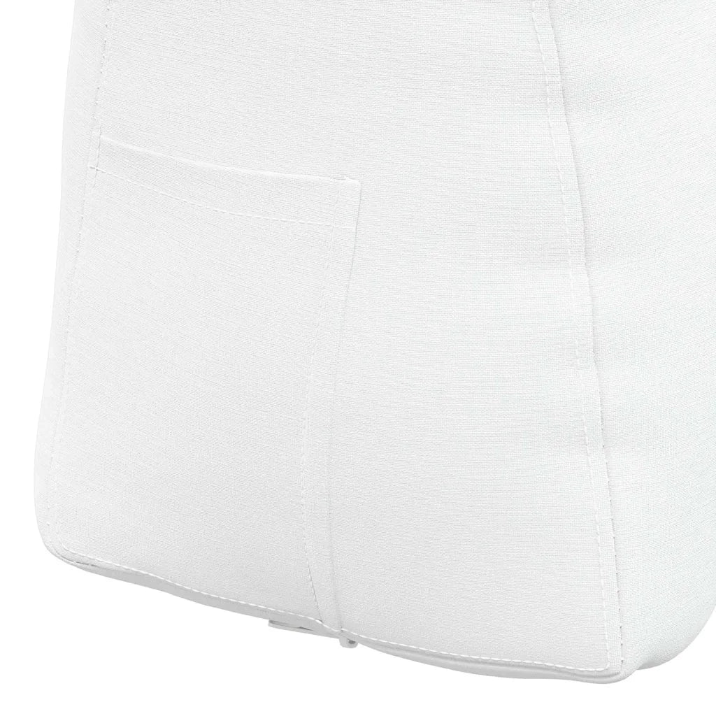 Cuscino per Schiena Bianco 45 x 24 x 50 cm Tessuto 42014365