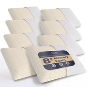 Set da 8 Guanciali Memory Foam 40 x 70 cm | Altezza 11 cm | Cuscini Cervicale Ipoallergenici, Ergonomici e Traspiranti | Funzione Antisoffoco e Rinfrescante