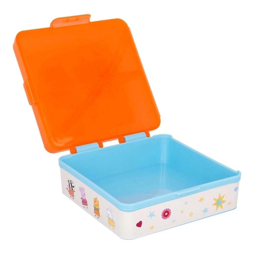Contenitore per il pranzo per bambini a forma quadrata in plastica senza BPA, resistente Arancione Peppa Pig
