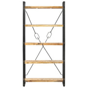 Libreria a 5 Ripiani 90x30x180 cm in Legno Massello di Mango 286581