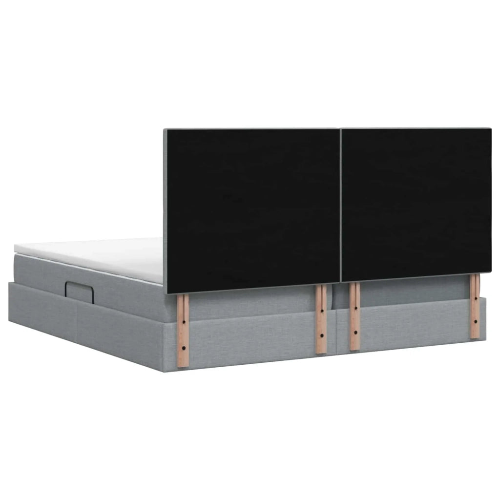 Letto con contenitore LED e materasso Grigio Chiaro 3459966