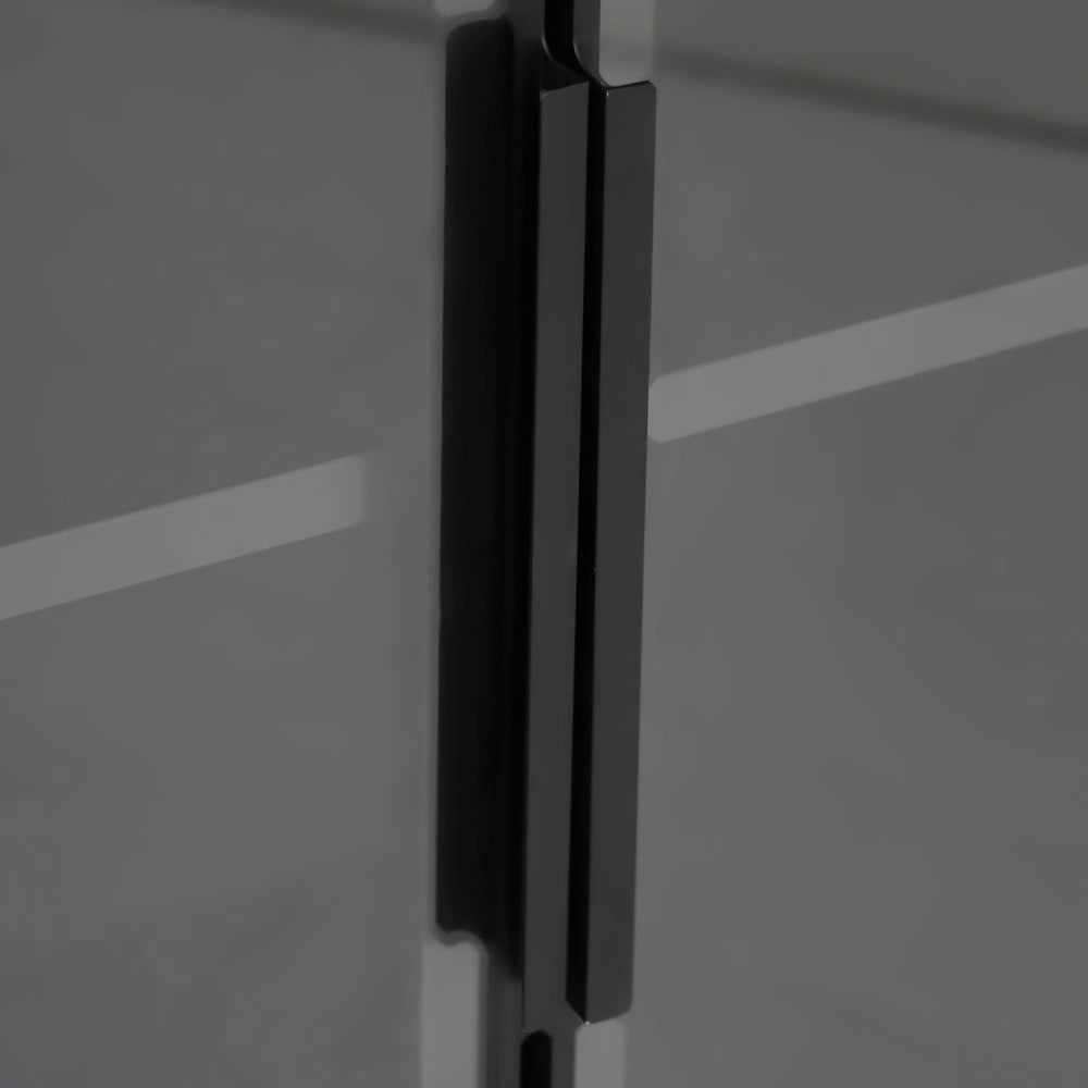 Vetrina LED in vetro temperato 62x35x160 cm - Zephmum - Nero, luci integrate, antistrappo