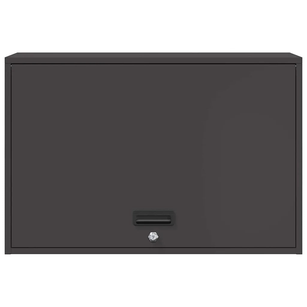 Armadio a muro per garage Nero 80 x 40 x 53 cm