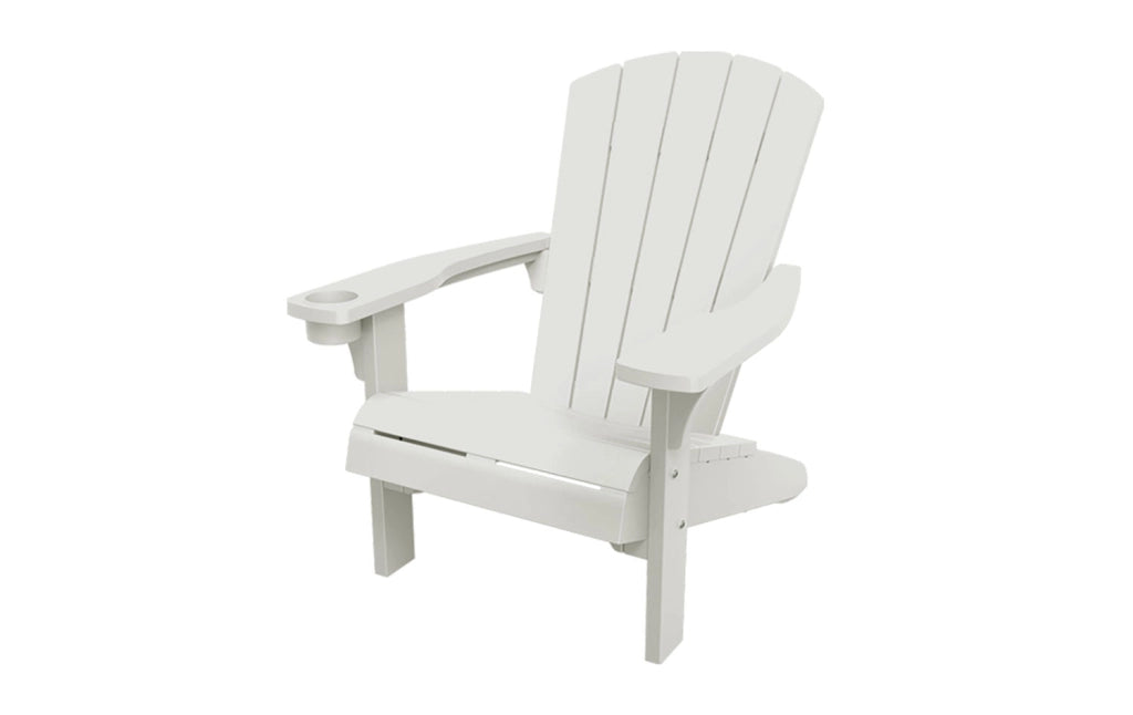 Sedia da Giardino Keter Alpine Adirondack 80x93x93 cm con porta bicchiere Bianco