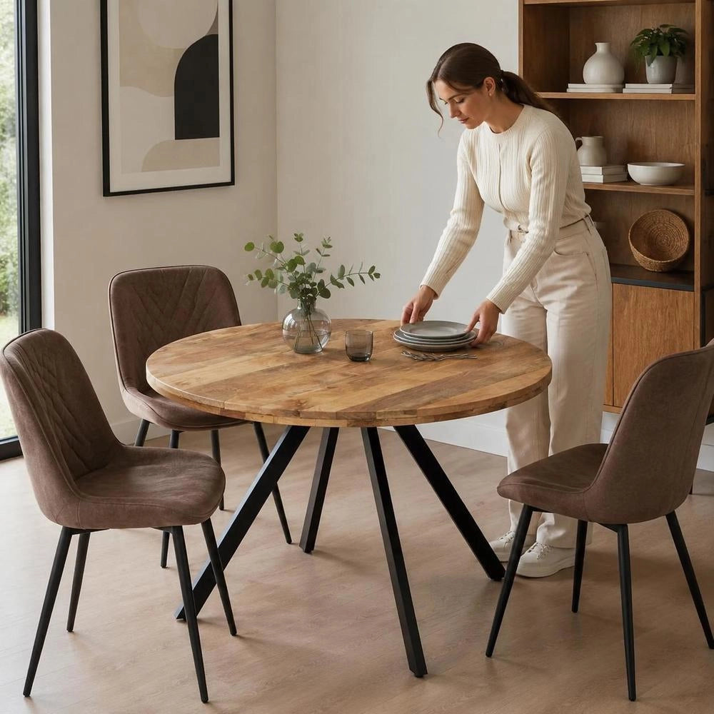 Dining Table 110x75 Cm Solid Mango Wood