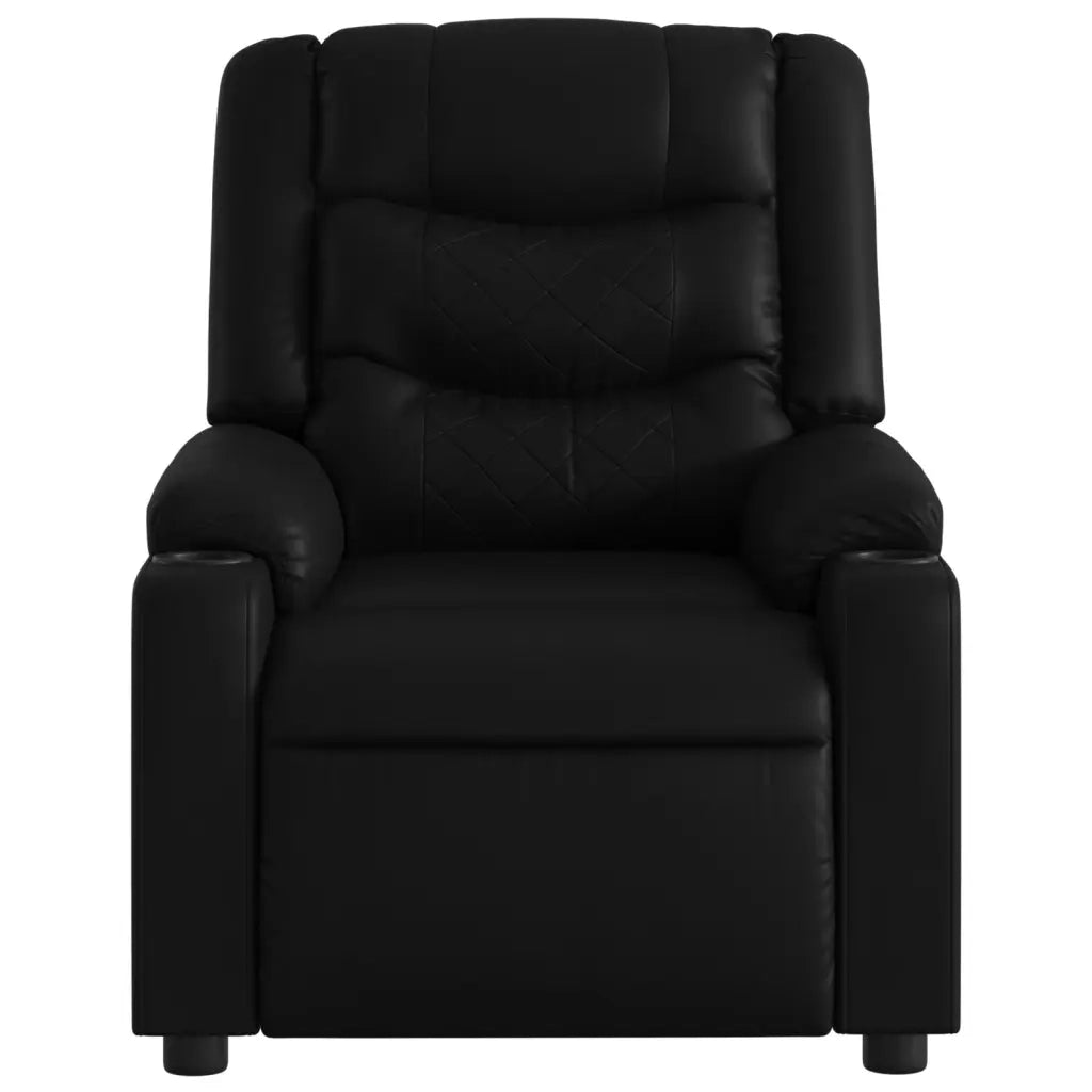 Poltrona | Sedia Relax Reclinabile Elettrica Nera in Similpelle