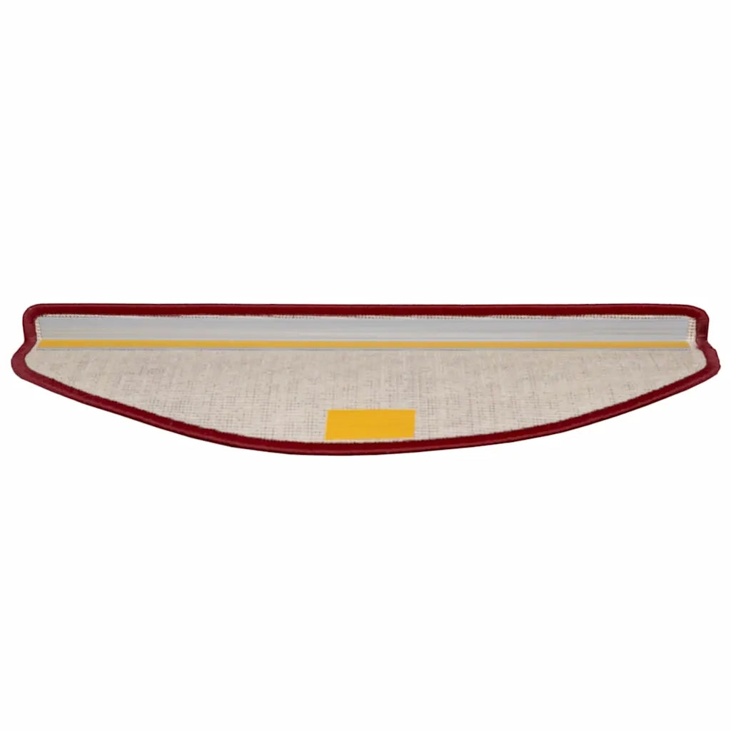 Tappetini per scale autoadesivi 15 pcs Rosso 65 x 21 x 4 cm