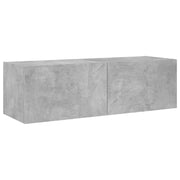 Mobile TV multimediale scaffale TV credenza mobile TV sala da pranzo soggiorno camera da letto mobile da parete con luci LED 100 x 35 x 31 cm grigio 02_0027851