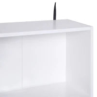 Mobiletto Libreria con Piedini in Legno di Pino Bianco 80x23.5x123cm