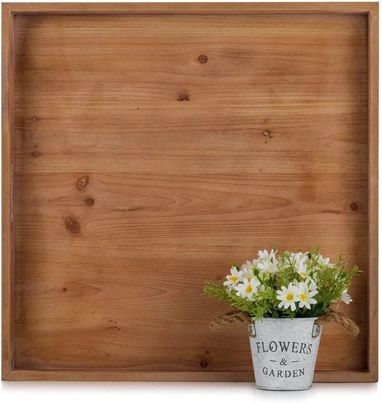 Tavolo da salotto in legno quadrato - grande - antiscivolo - rustico - decorativo - maniglie - tavolo da salotto in legno quadrato con maniglie