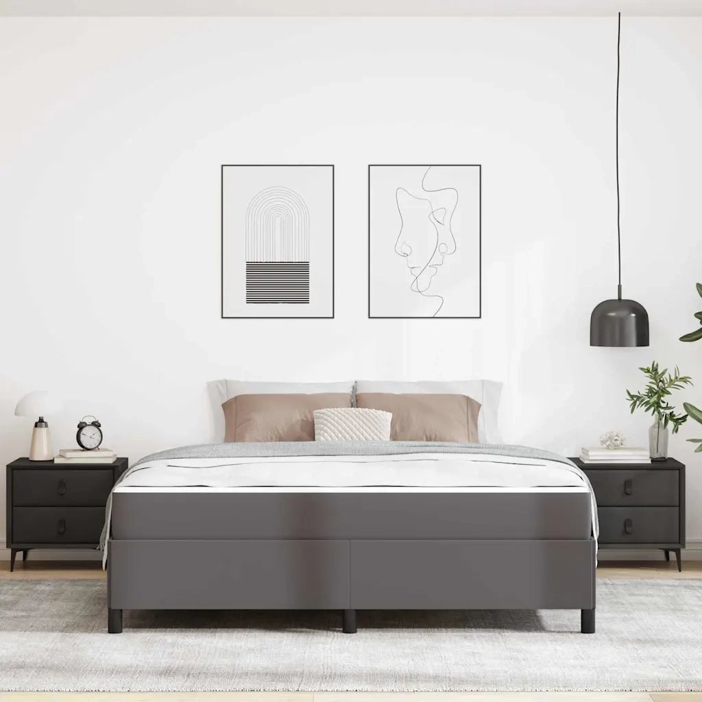 Struttura del letto con materasso Grigio 180 x 200 cm Tessuto 3399017