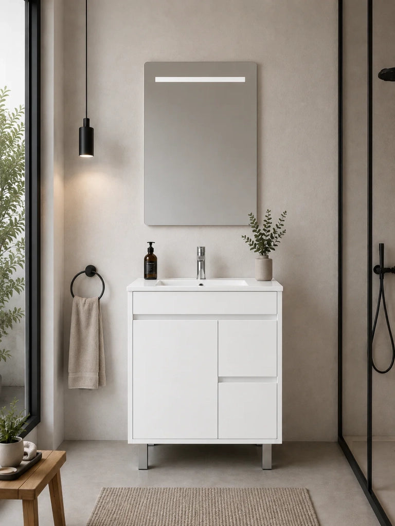 Mobile bagno con lavabo ORIGENBATH ISQUIA senza specchio 60x45 cm bianco