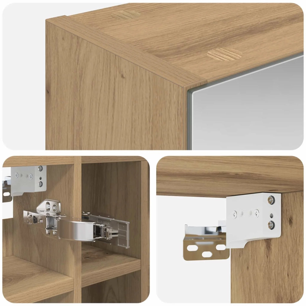 Mobiletto per specchio da bagno Rovere Artigianale