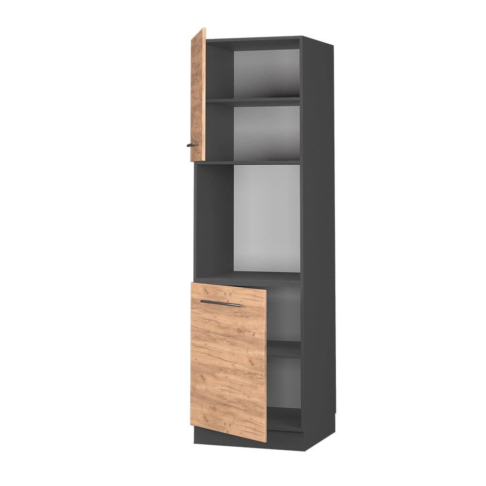Vicco Mobile per forno da incasso Quercia dorata 60 cm aperto