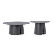 Set di 2 Tavolini da Salotto Rotondi in Alluminio Verniciato - KIRELL
