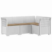 Divano da Giardino 4 Posti con Cuscini Aspetto Rattan PP Bianco 3443972