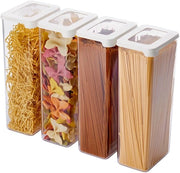 Set di contenitori per spaghetty 2,25L da 4 pezzi - Contenitore per pasta BPA-free e resistente al lavastoviglie - Contenitori da stivare per la cucina - 12,5 x 9 x 28 cm