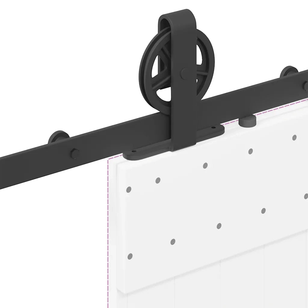 Kit di Binari per Porte Scorrevoli 183 cm Acciaio Nero CFW7875641