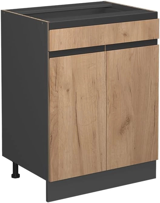Frontale cucina R-Line, Quercia dorata, 59.2 x 70.8 cm frontale del mobile per mobile base con cassetti