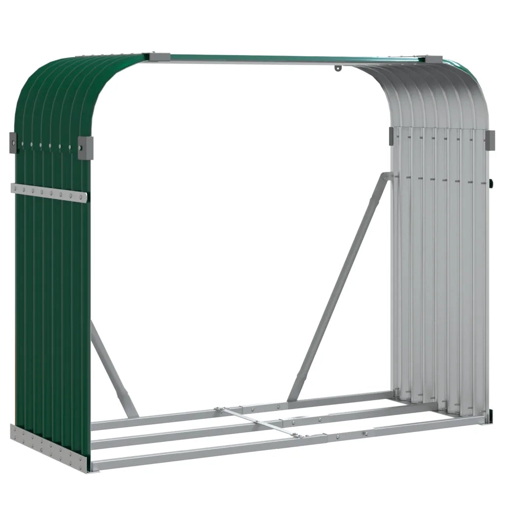 Portaceppi Verde 120x45x100 cm in Acciaio Zincato 364543