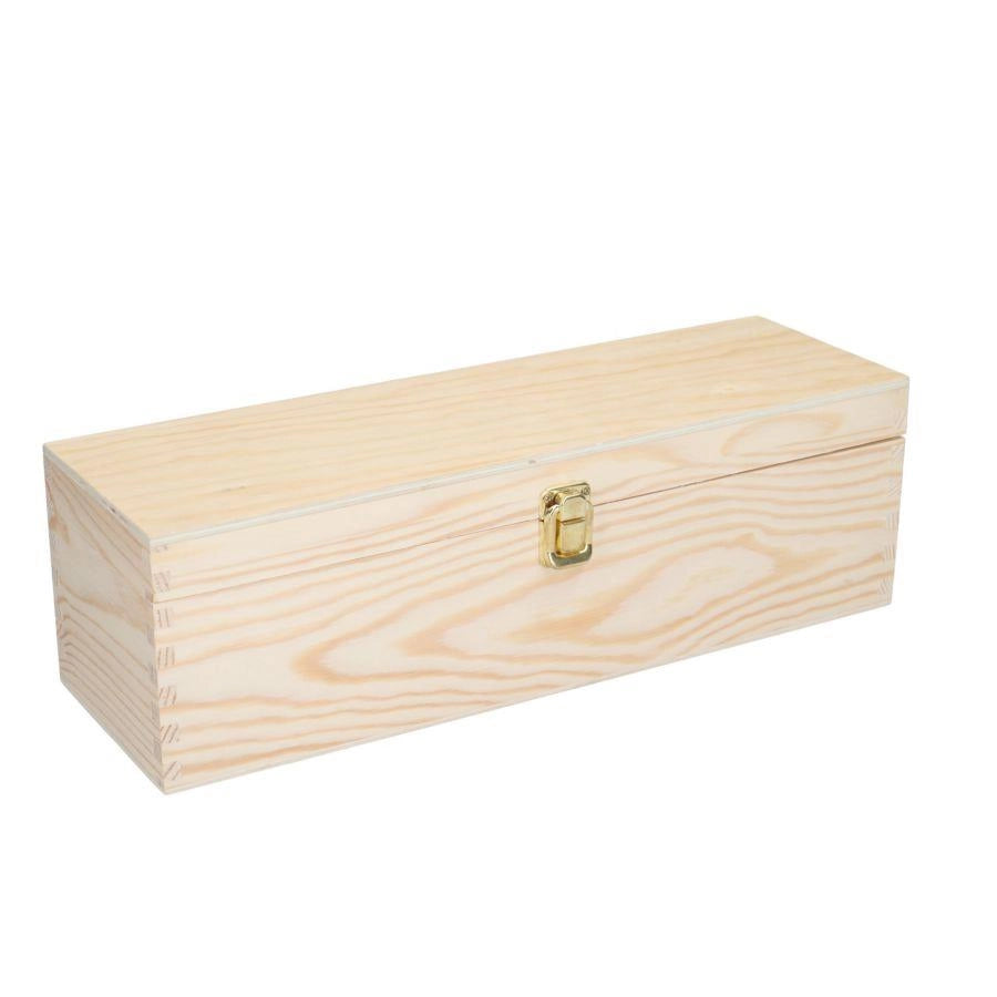 Cassetta portabottiglie vino legno naturale 1 bottiglia champagne cm 38x13xh12
