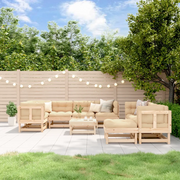 Set Salotto da Giardino 10 pz in Legno Massello di Pinocod mxl 70246