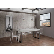 Tavolo allungabile 200/460x90 cm Tecno Premium telaio Antracite - Bianco Frassino