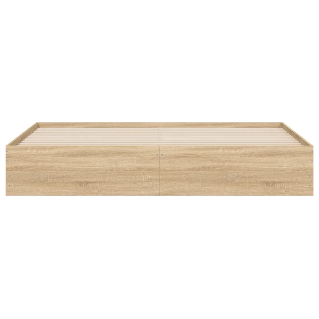 Letto matrimoniale | Letto per adulti | Giroletto Cassetti Rovere Sonoma 180x200 cm Legno Multistrato