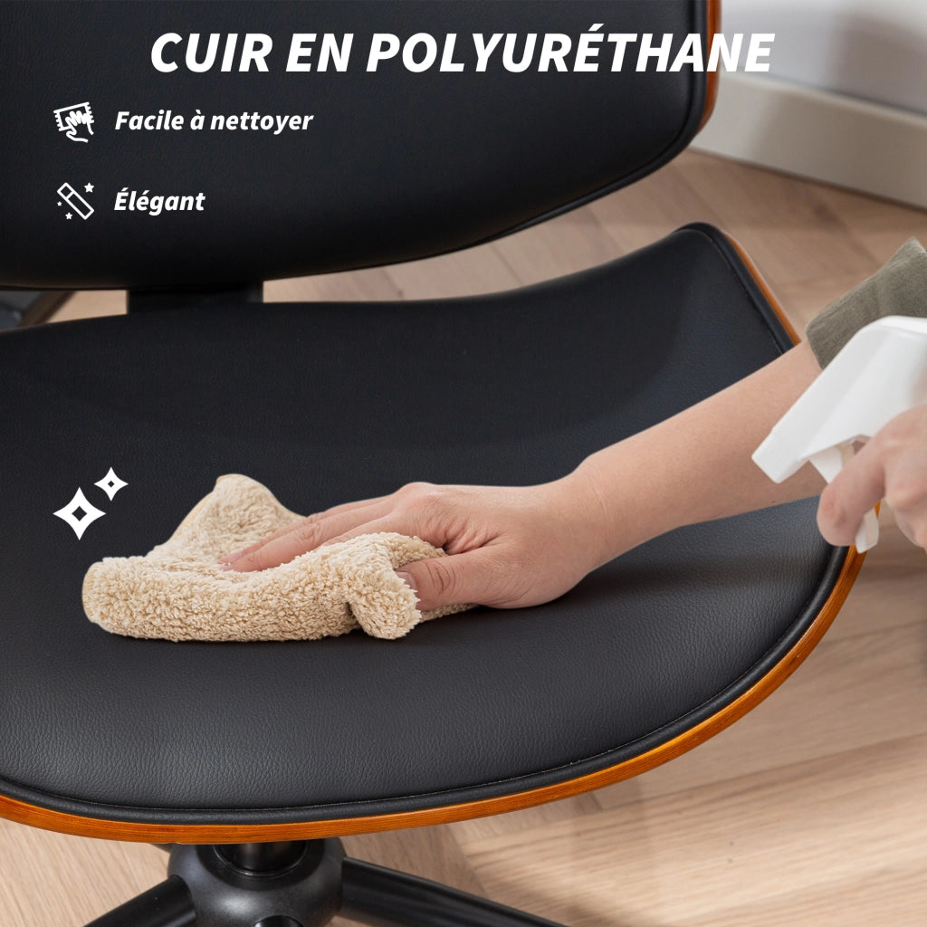 Sedia da ufficio ergonomica ¨C zephmum ¨C nero 52x54x84 cm