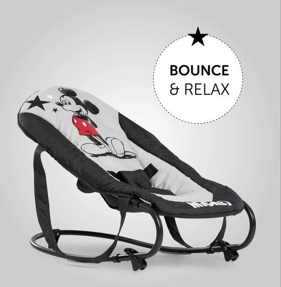Carriola Rocky con funzione di oscillazione, schienale regolabile, cintura di sicurezza e maniglie, adatto dall'età neonatale fino a 9 kg, senza inclinazione e trasportabile, colore nero