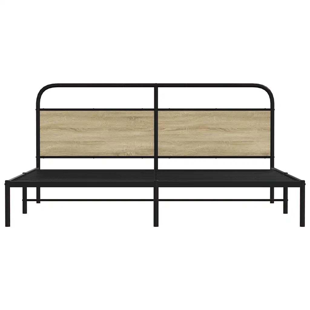 Giroletto senza Materaso in Metallo Rovere Sonoma 183x213 cm 3318644