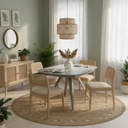 Tavolo da pranzo allungabile in vetro temperato grigio Float 120-180x90 cm fino a 8 posti | Duzzle