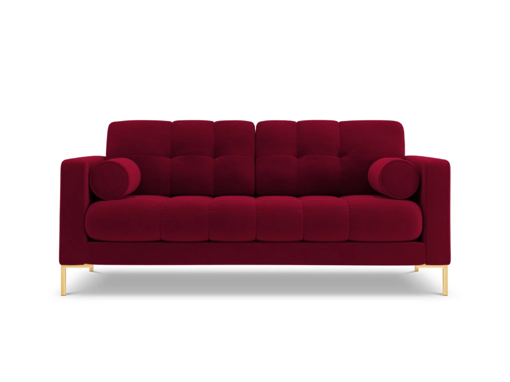 Cosmopolitan Design - Divano "Bali" 2 posti in velluto rosso 