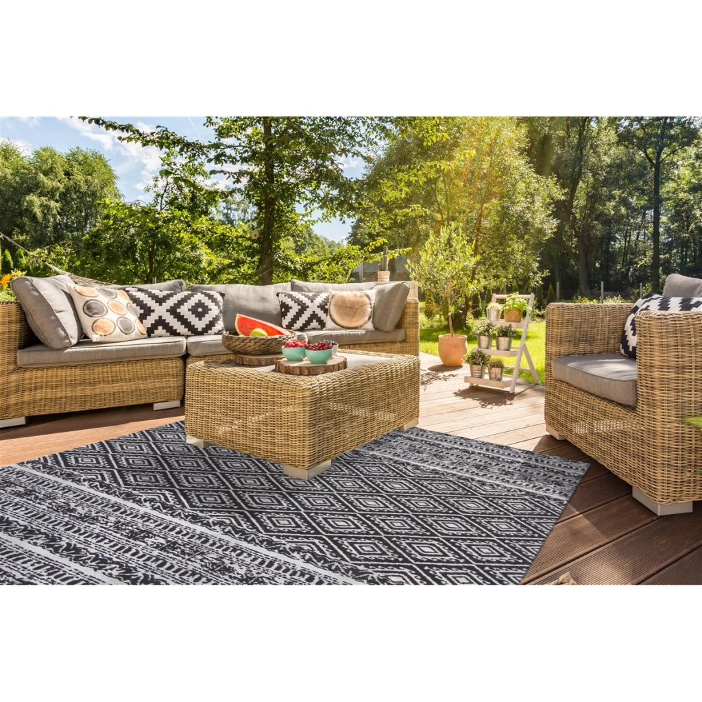 Tappeto Sunny 100 Nero per Interni ed Esterni