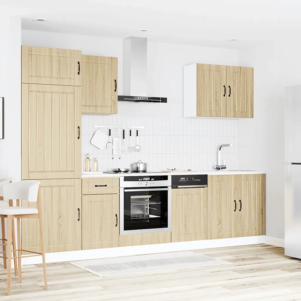 Set Mobili da Cucina 7 pz Lucca Rovere Sonoma in Truciolato