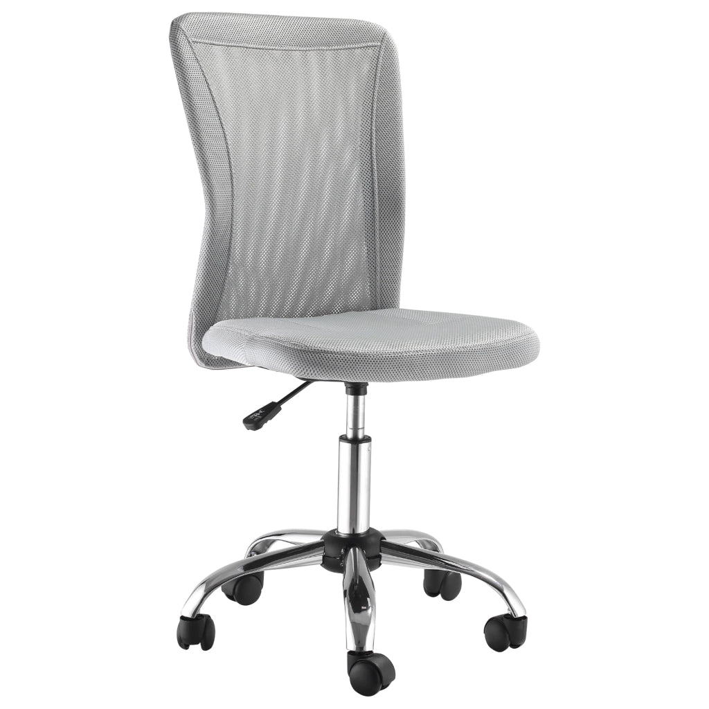 Sedia da ufficio girevole senza braccioli in rete ¨C Zephmum ¨C Grigio 43x58x90-100 cm
