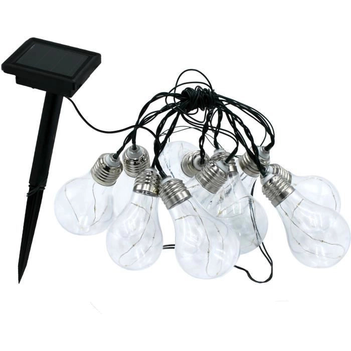 Ghirlanda di luci solari - LUMISKY - FANTASY STAR SOLAR - 3,75 m - 10 micro lampadine in rame - LED bianco caldo