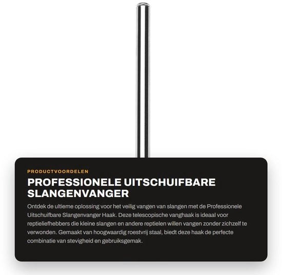 Vangapparecchio Professionale Estensibile in Acciaio Inox - Adattabile - Leggero - Portatile - Idoneo per Piccoli Serpenti - Grappolo per Reptili