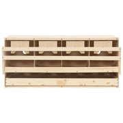 Casetta Cova per Galline 4 Scomparti 106x40x45 cm Legno di Pino 170658