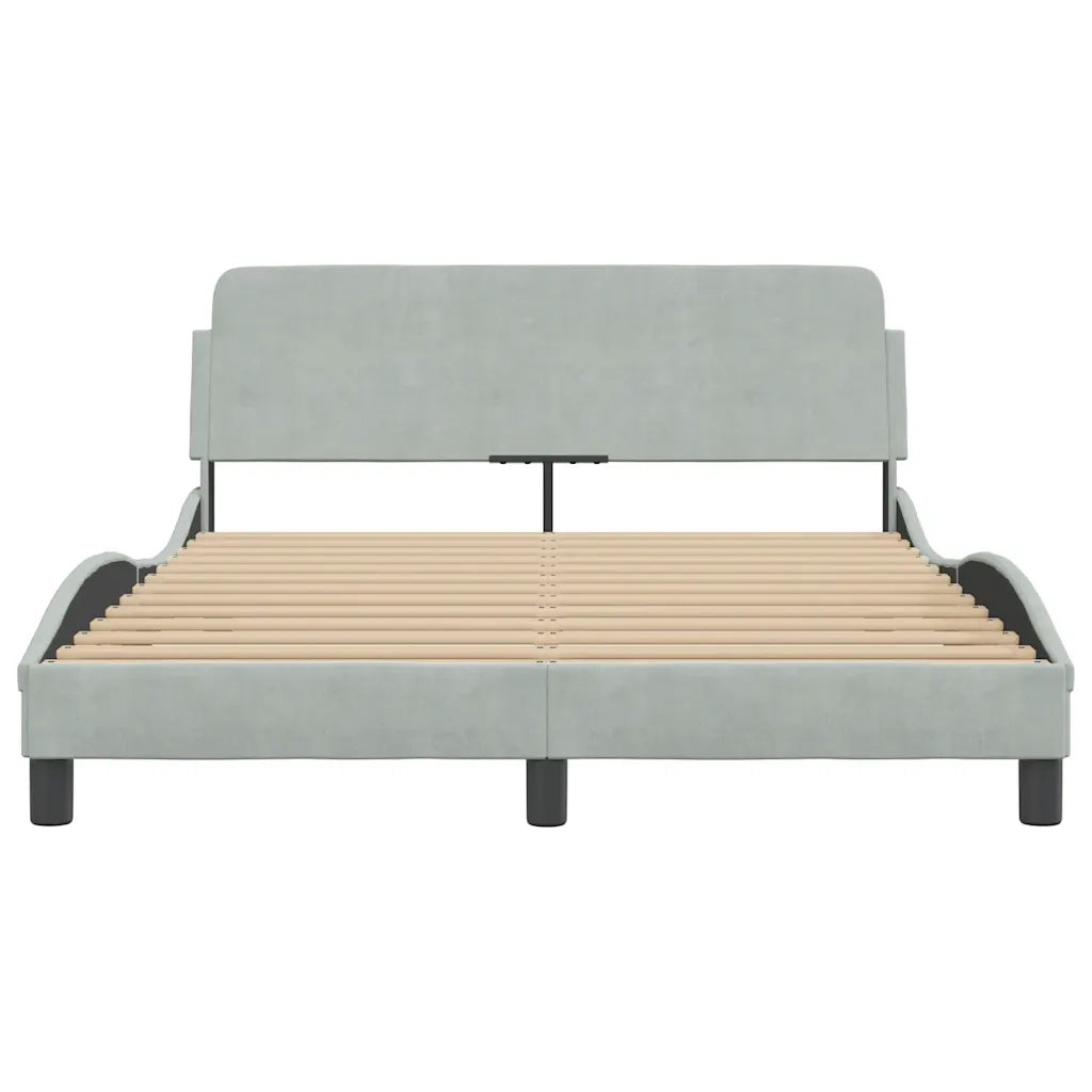Giroletto Dover Grigio Chiaro 140x190 cm Velluto 373172