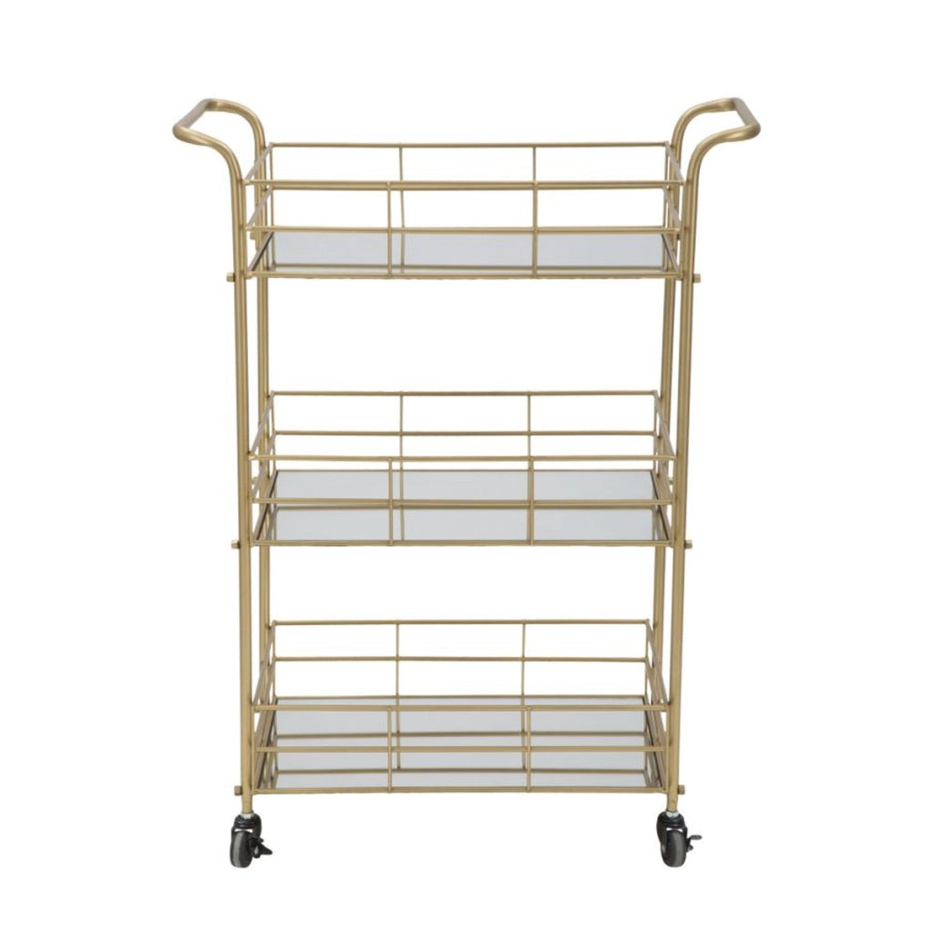 Carrello VKH4, Oro, Metallo, 60x30,5x80 cm