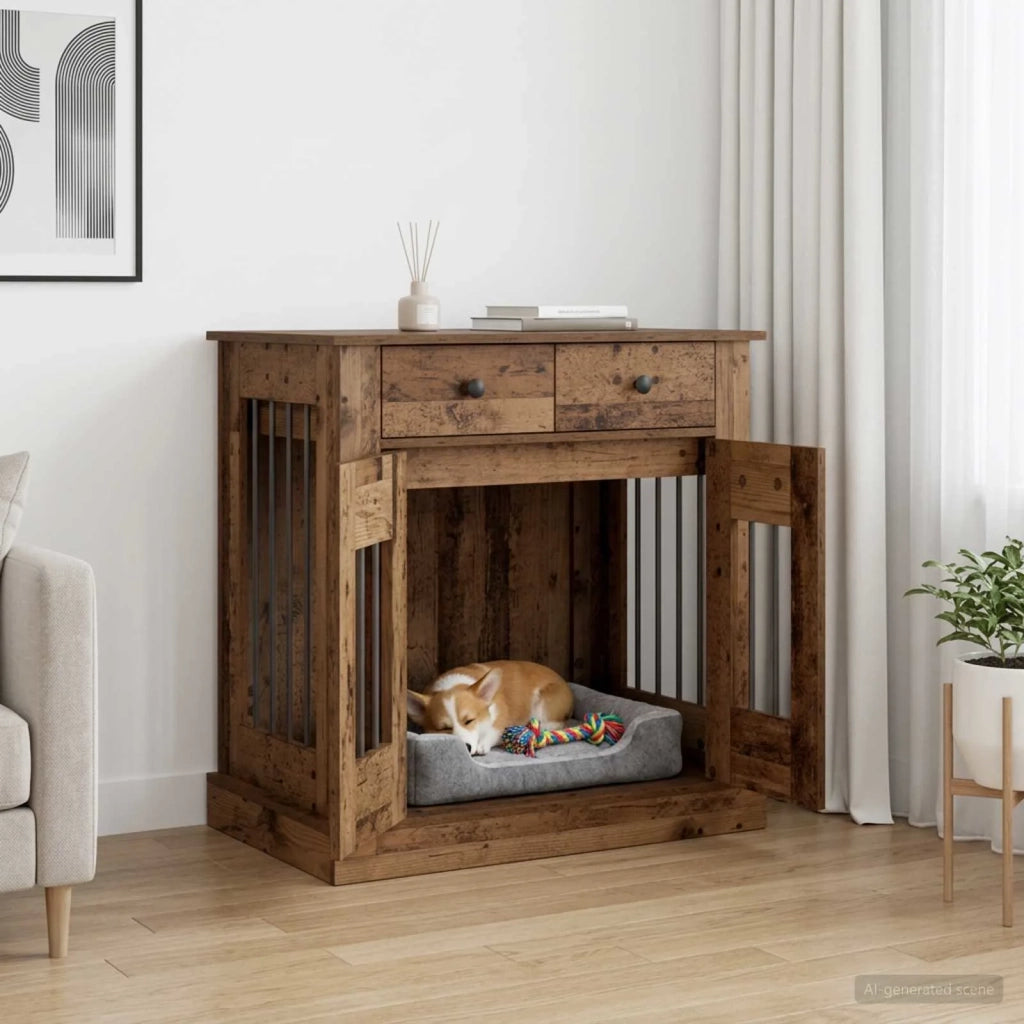 Mobile da cassa per cani Legno antico 80 x 47,5 x 80 cm 8014771