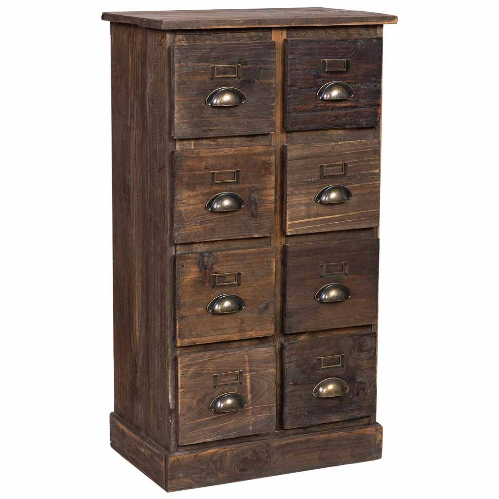 Settimanale in legno con 8 cassetti 48x31x87,5h cm