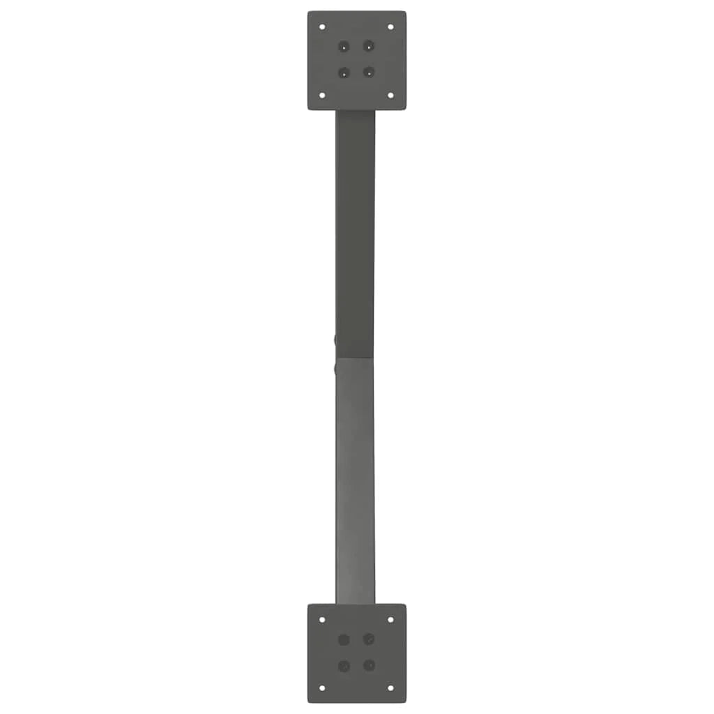 Set di 2 gambe per tavolo da pranzo a forma di X 70 x 72-73 cm finitura moderna stabile acciaio antracite 02_0057191