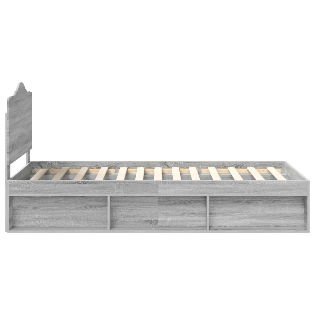 Struttura del letto Grigio Sonoma 75 x 190 cm Pino massello 3413376