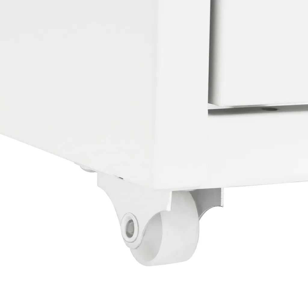 Schedario Mobile Bianco 28x41x109 cm in Metallo 335920