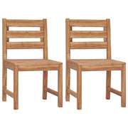 Sedie da Giardino 2 pz in Legno Massello di Teak cod mxl 10125