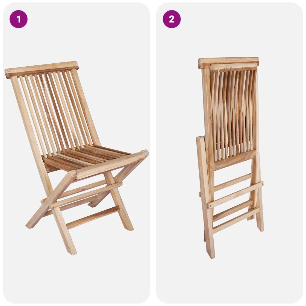 Set di Mobili da Giardino 7 pz Naturale Legno di teak solido 3418862