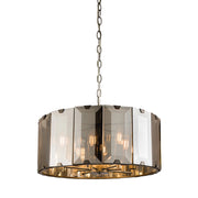 Lampadario Clooney Endon vetro fumé 8xE14 grigio ardesia