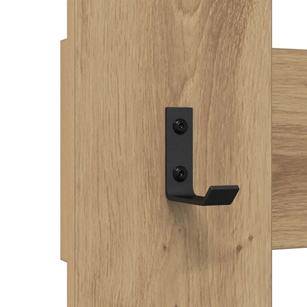 Appendiabiti a muro A parete Rovere artigianale 65 x 3 x 100 cm 874506